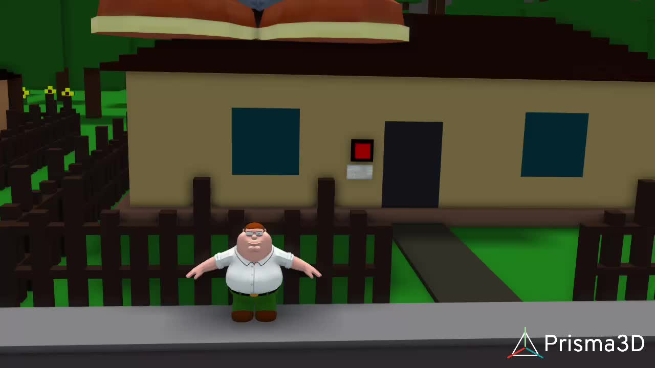 Bob the Builder steps on Peter Griffin (prisma3d test)