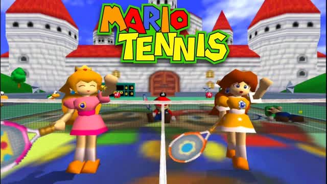 PRINCESS POWERRR UNITE - 2 vs 2 - Peach & Daisy - Mario Tennis 64 (2 Player) Gameplay