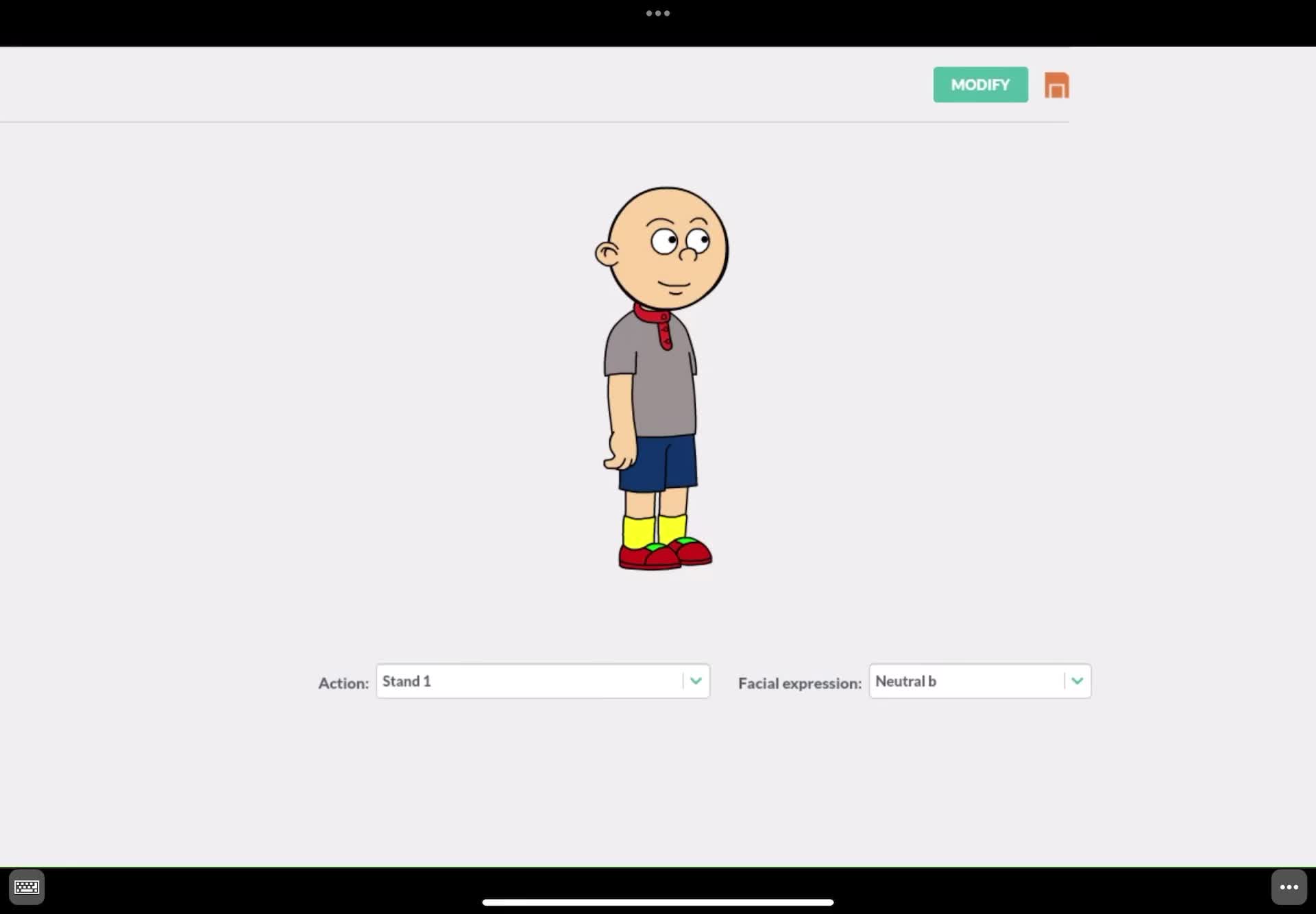 I’ve made caillou in wrapper offline mobile
