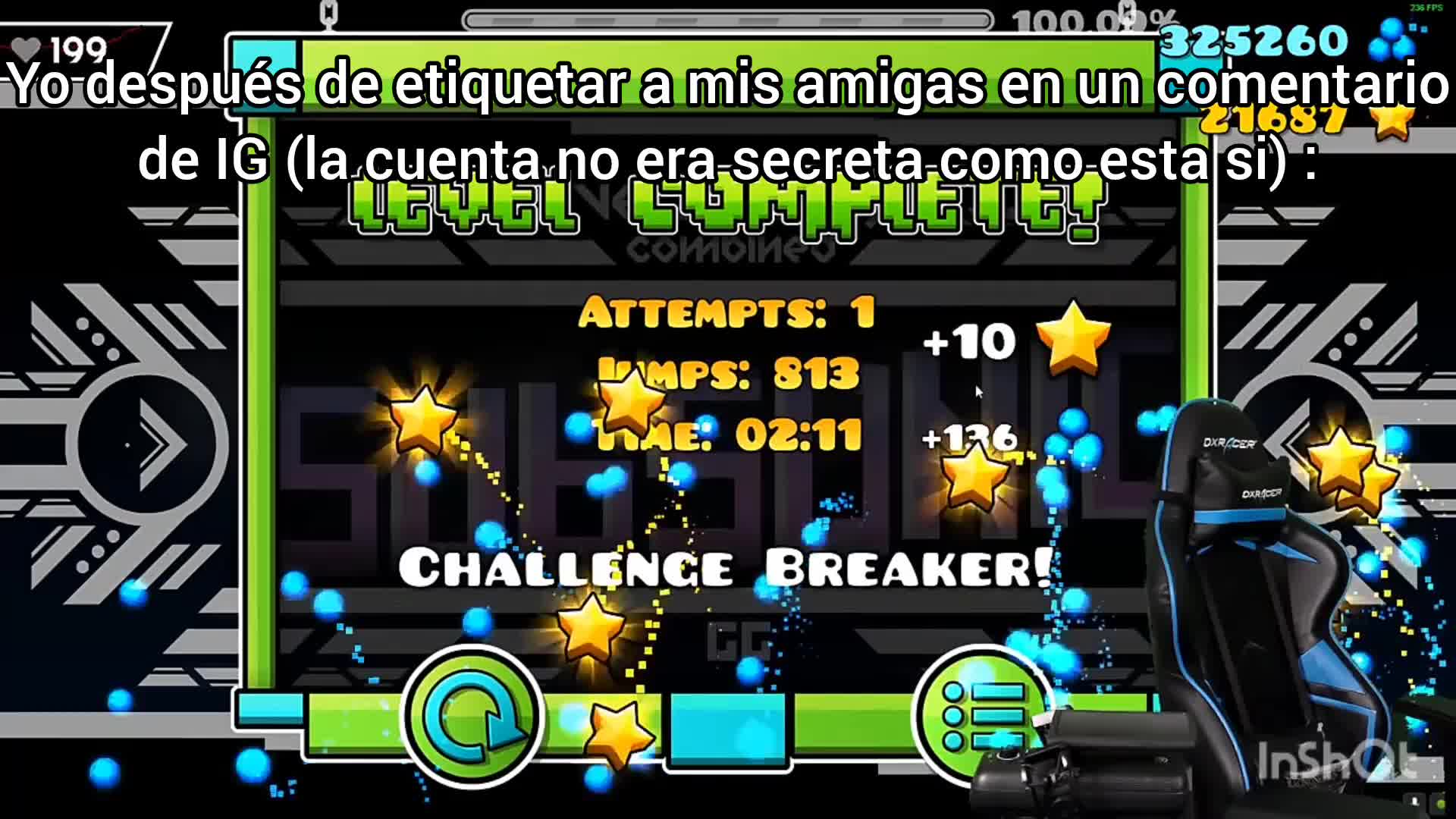 Yo después de etiquetar a mis amigas en un comentario de IG: