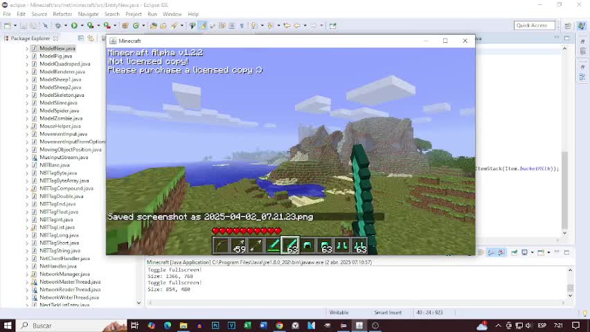 Minecraft Alpha Development: New Mod Added